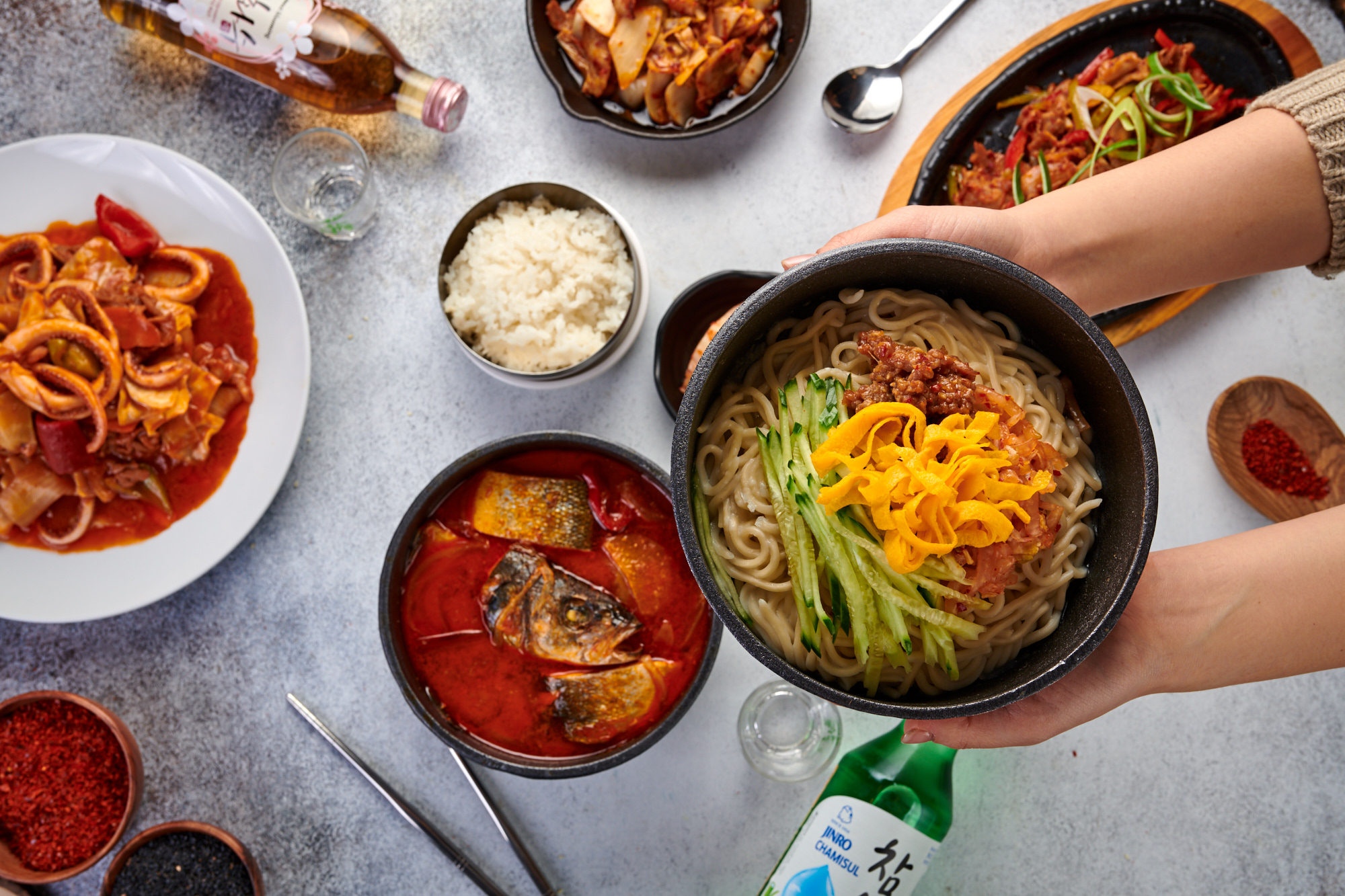 Основное меню Eastoria с подачей блюд